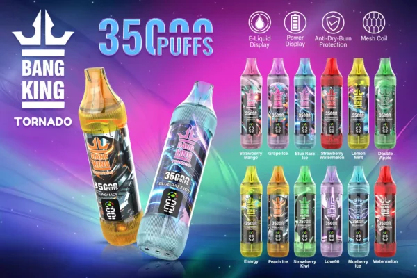 Bulk Purchase BANG KING 35000 Puffs Disposable Vape with Multiple Nicotine Strengths Available with 23ml E-Liquid Direct From Manufacturer (13)