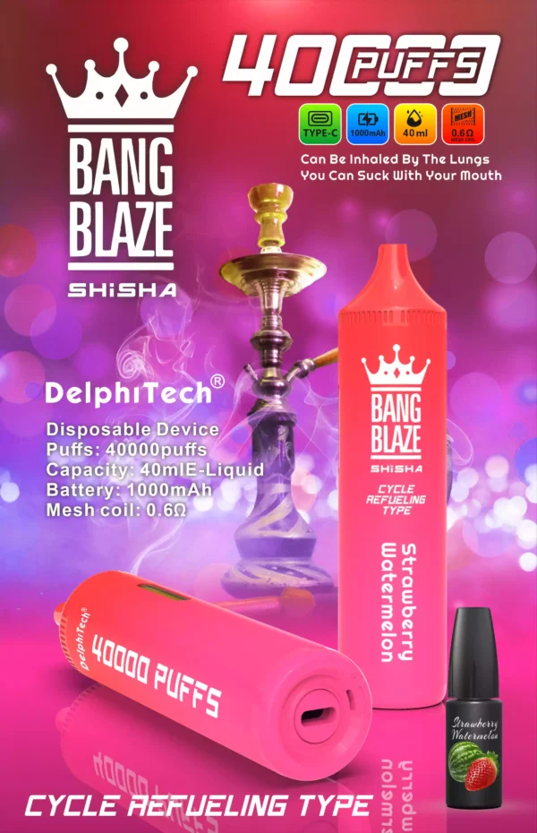 Exclusive Bang Blaze 40000 BK40 Disposable Vape 0 2 5 Nicotine 40ml E liquid and Rechargeable Battery Wholesale Bulk Purchase 2 scaled