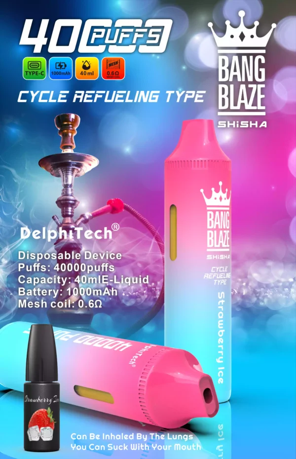 Exclusive Bang Blaze 40000 BK40 Disposable Vape 0 2 5 Nicotine 40ml E liquid and Rechargeable Battery Wholesale Bulk Purchase 4 scaled