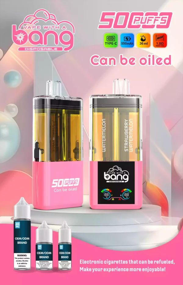 Hot Selling BANG 12 Flavors B50K Disposable Vape Wiht 0 2 3 5 Nicotine 36ml E Liquid 650mAh Battery Wholesale Supplier 2 scaled