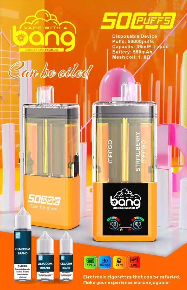 Hot Selling BANG 12 Flavors B50K Disposable Vape Wiht 0 2 3 5 Nicotine 36ml E Liquid 650mAh Battery Wholesale Supplier 3 scaled