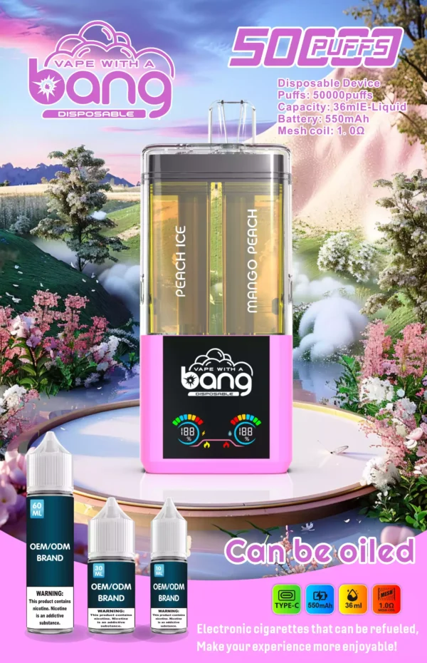 Hot Selling BANG 12 Flavors B50K Disposable Vape Wiht 0 2 3 5 Nicotine 36ml E Liquid 650mAh Battery Wholesale Supplier 4 scaled