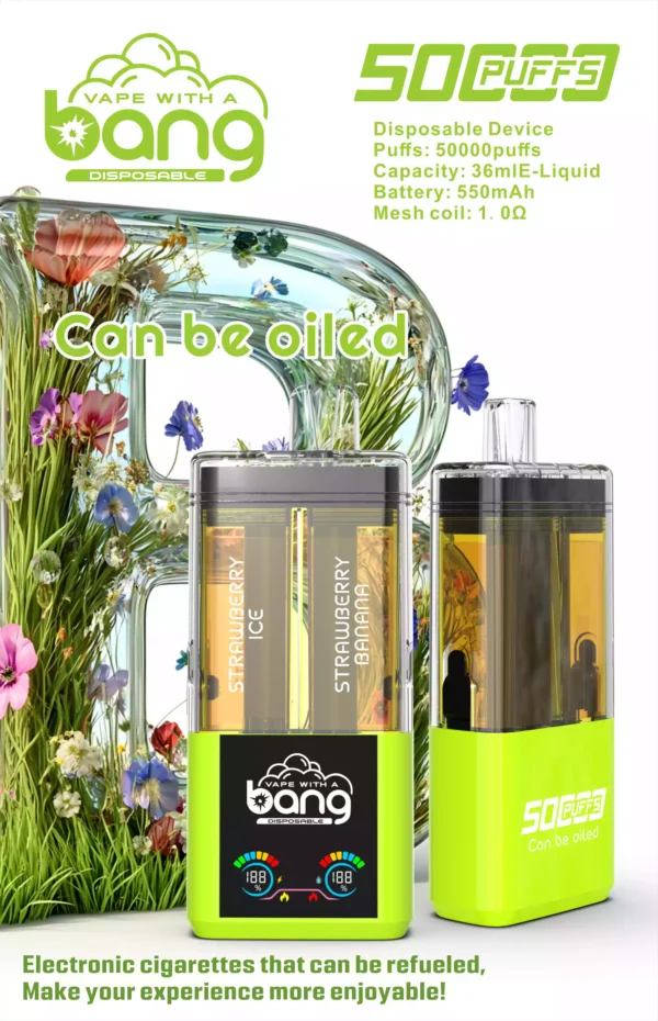 Hot Selling BANG 12 Flavors B50K Disposable Vape Wiht 0% 2% 3% 5% Nicotine 36ml E Liquid 650mAh Battery Wholesale Supplier (7)