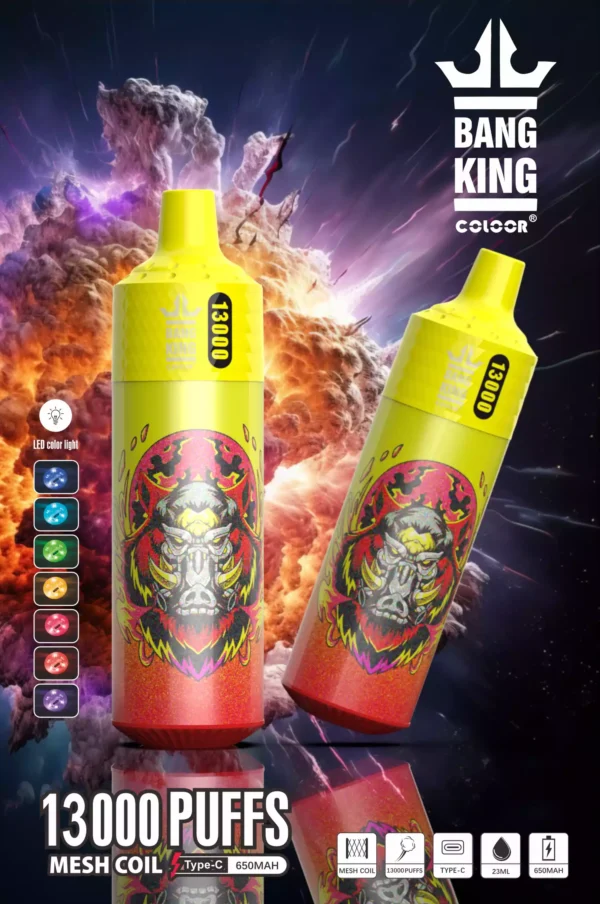 Latest Bang King 13000 B13K Disposable Vape With 23ml E Liquid And 650mAh Rechargeable Battery Wholesale Disposable Vape In 0 2 5 Nicotine From Source Factory 2