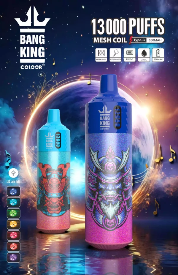 Latest Bang King 13000 B13K Disposable Vape With 23ml E Liquid And 650mAh Rechargeable Battery Wholesale Disposable Vape In 0 2 5 Nicotine From Source Factory 4