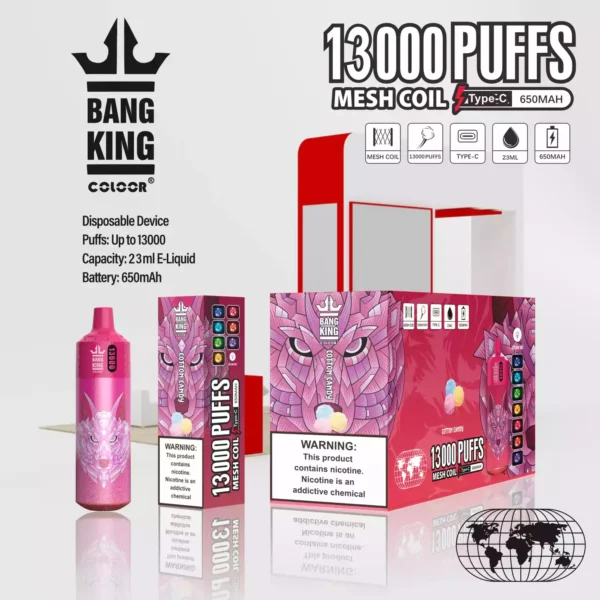 Latest Bang King 13000 B13K Disposable Vape With 23ml E Liquid And 650mAh Rechargeable Battery Wholesale Disposable Vape In 0 2 5 Nicotine From Source Factory 8