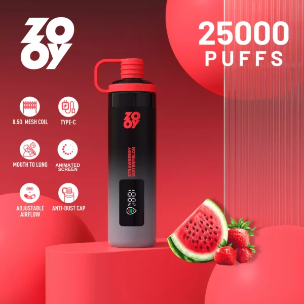 Latest Zooy Sisha 25000 Puffs Disposable Vape with 950mAh Battery 0.5 Mesh Coil Smart Display TYPE C Rechargeable for Bulk Orders 1 scaled