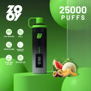 Latest Zooy Sisha 25000 Puffs Disposable Vape with 950mAh Battery 0.5 Mesh Coil Smart Display TYPE C Rechargeable for Bulk Orders 3