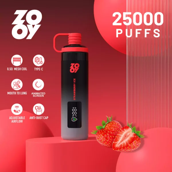 Latest Zooy Sisha 25000 Puffs Disposable Vape with 950mAh Battery 0.5 Mesh Coil Smart Display TYPE C Rechargeable for Bulk Orders 9 scaled