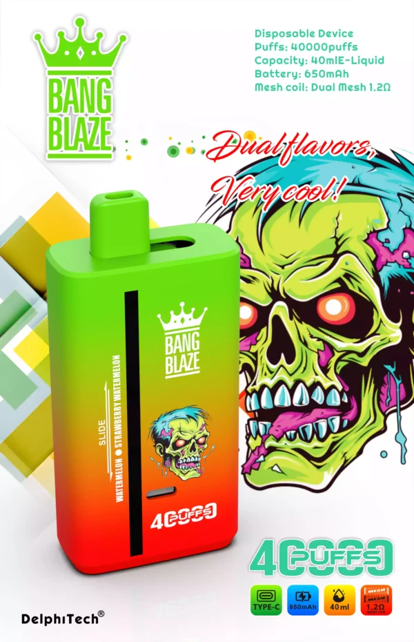 New Bang Blaze 40000 Bk40s Disposable Vape With 0% 2% 3% 5% Nicotine And Adjustable Airflow Wholesale Options Available (2)