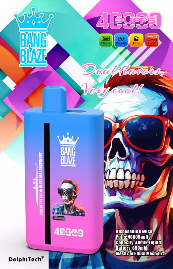 New Bang Blaze 40000 Bk40s Disposable Vape With 0% 2% 3% 5% Nicotine And Adjustable Airflow Wholesale Options Available (3)