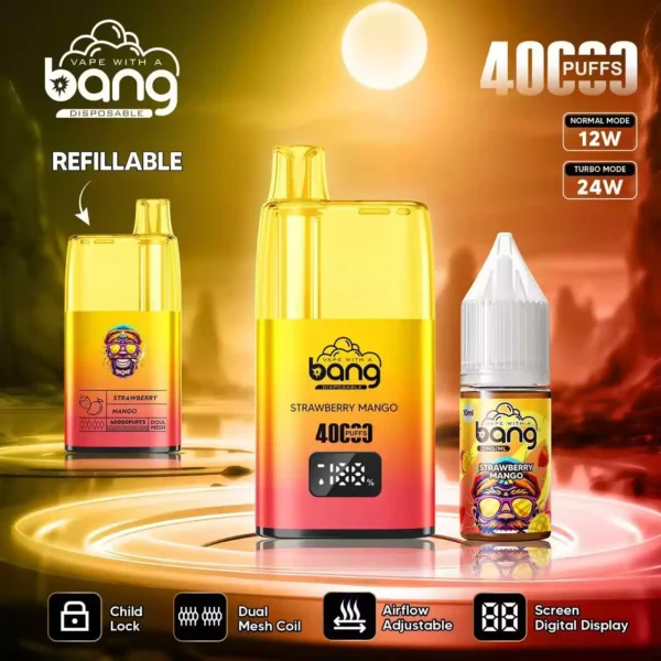 Wholesale BANG 40K B40S Disposable Vape 0 2 3 5 Nicotine 650mAh Battery with Type C for Bulk Buying 4